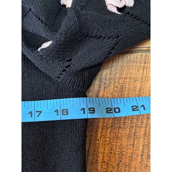 Womens St. John Black Full Zip Sweater Blazer Pink Trim Gold Zipper Size‎ 6 - Picture 10 of 11